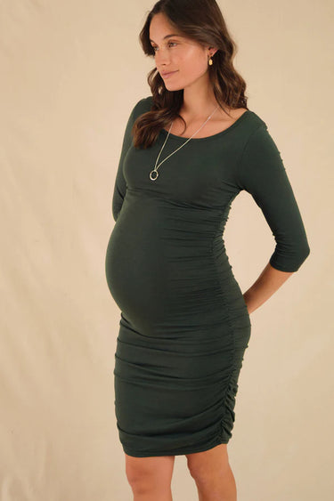 Organic Bamboo 3/4 Sleeve Maternity Dress Dress from Bamboo Body maternity store australia